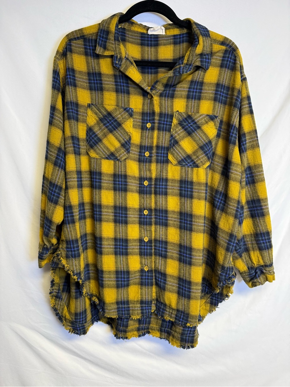 1.4.3. Story by Line Up Yellow and Blue Plaid Button-Down Shirt
